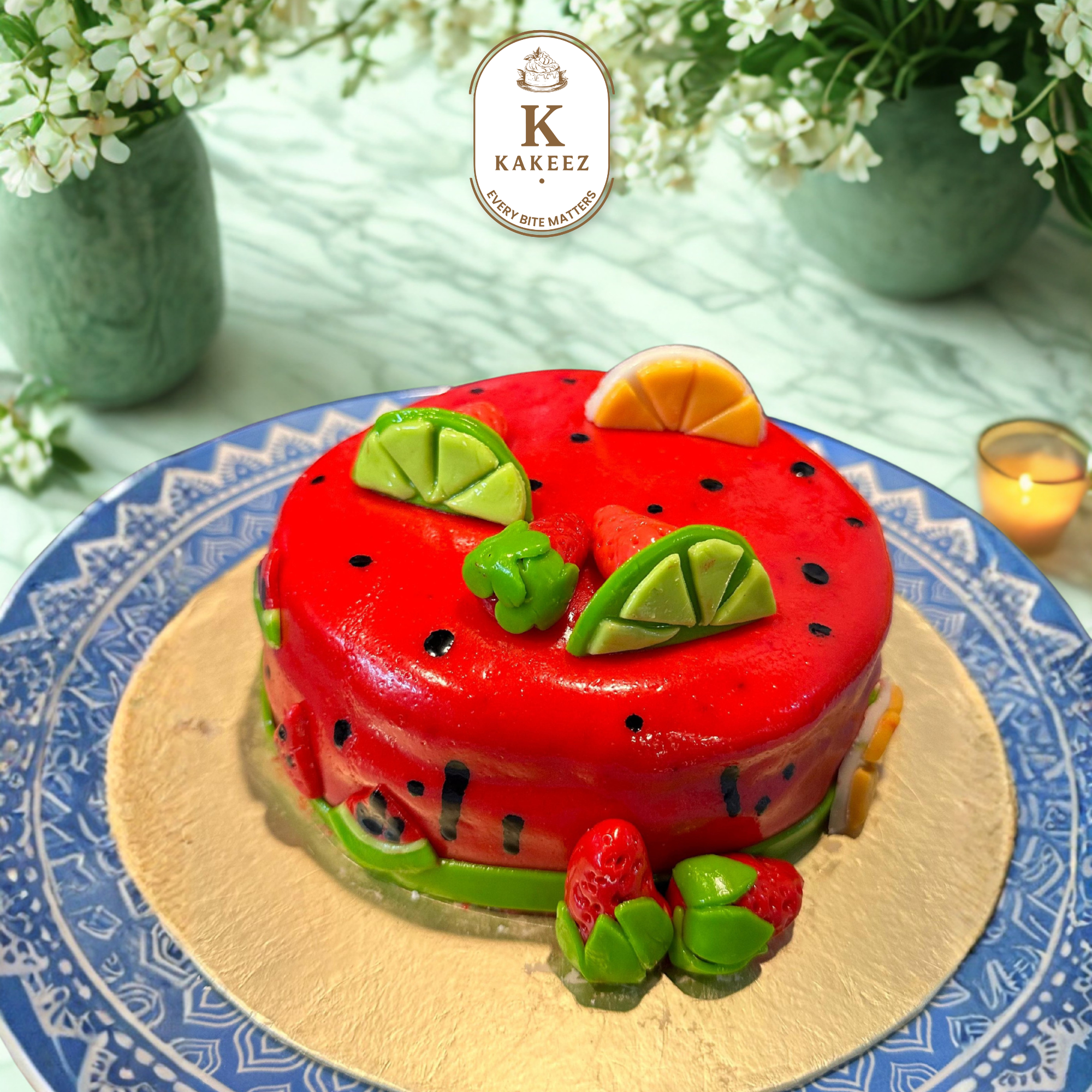 Watermelon theme cake