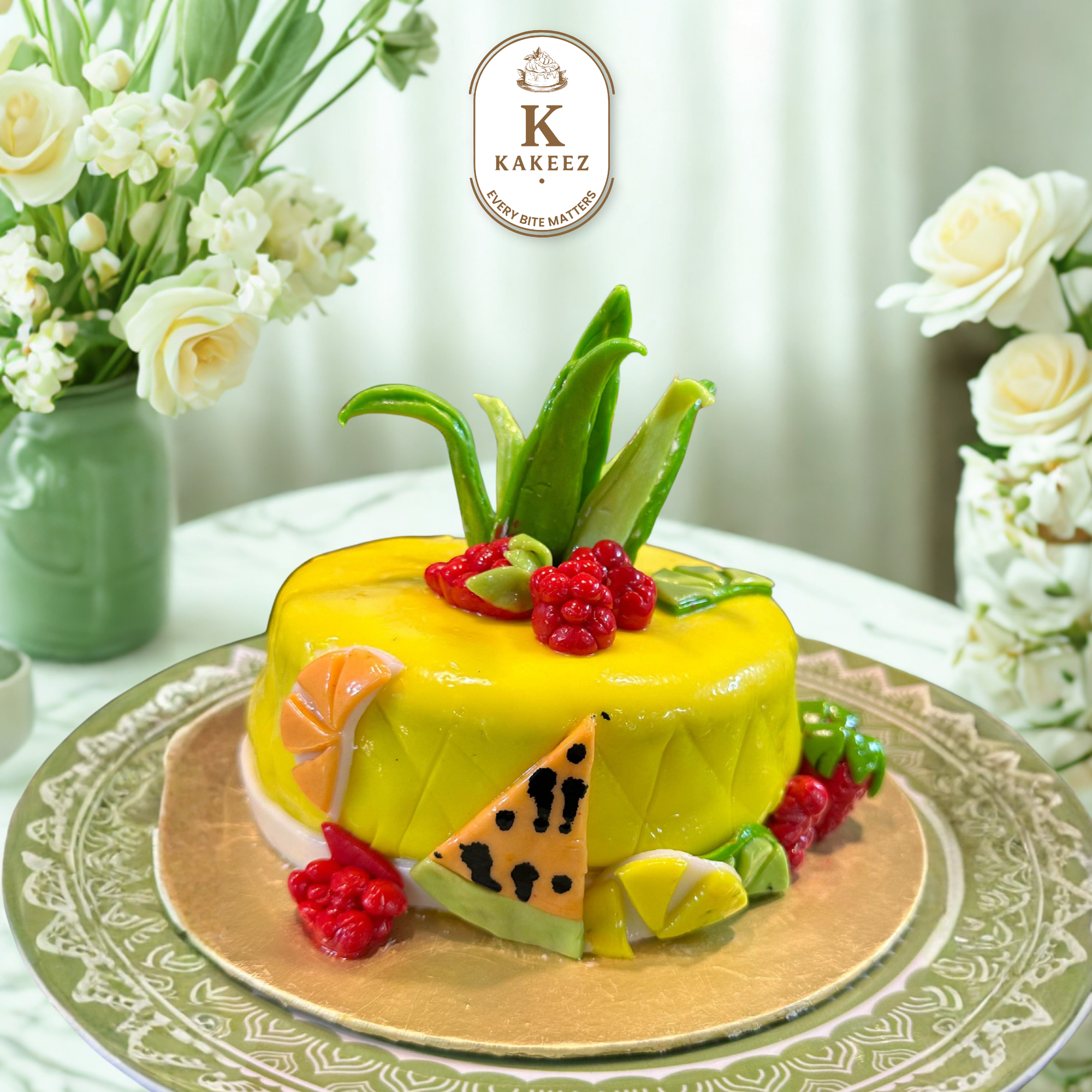 Tropical mango cake