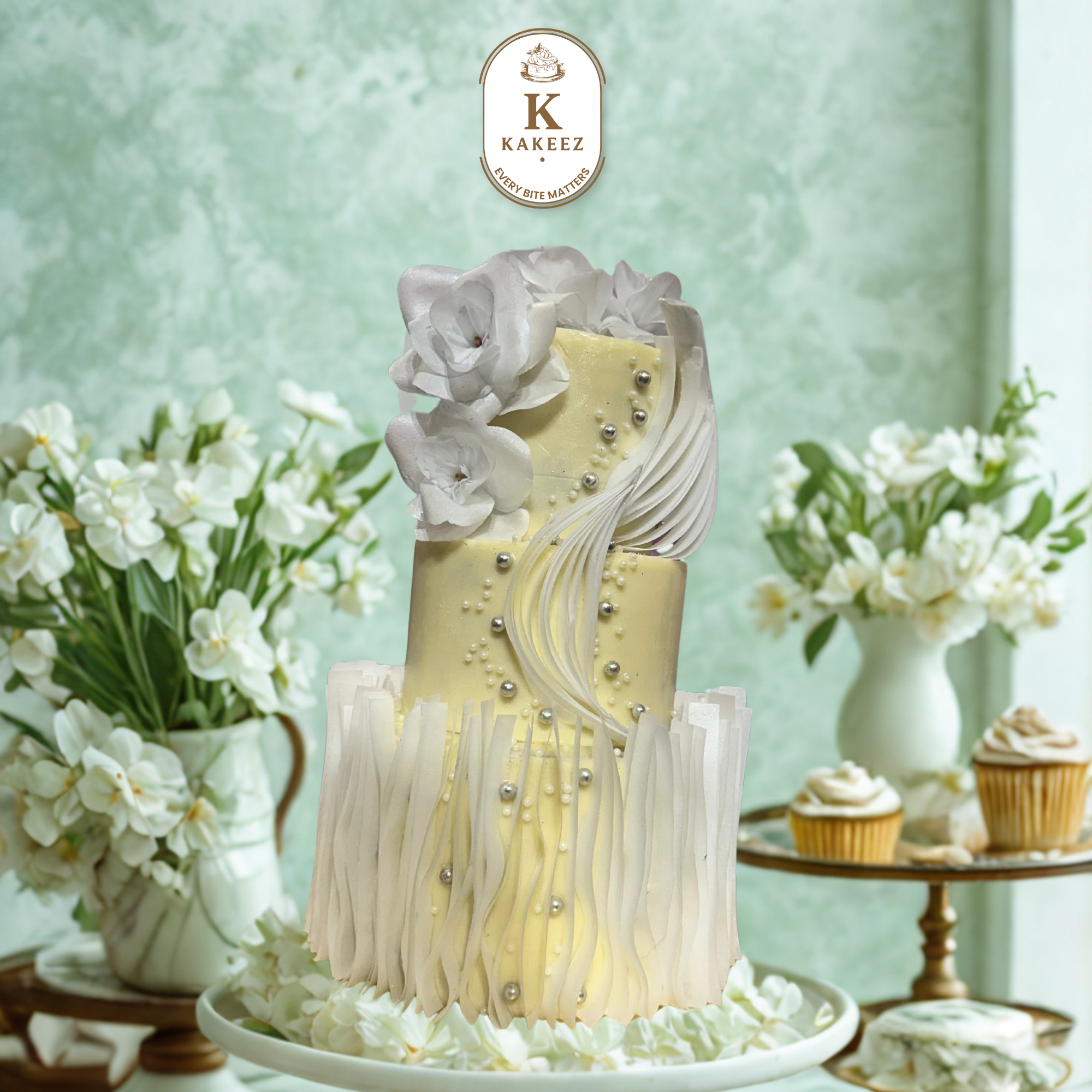 white Wedding cake
